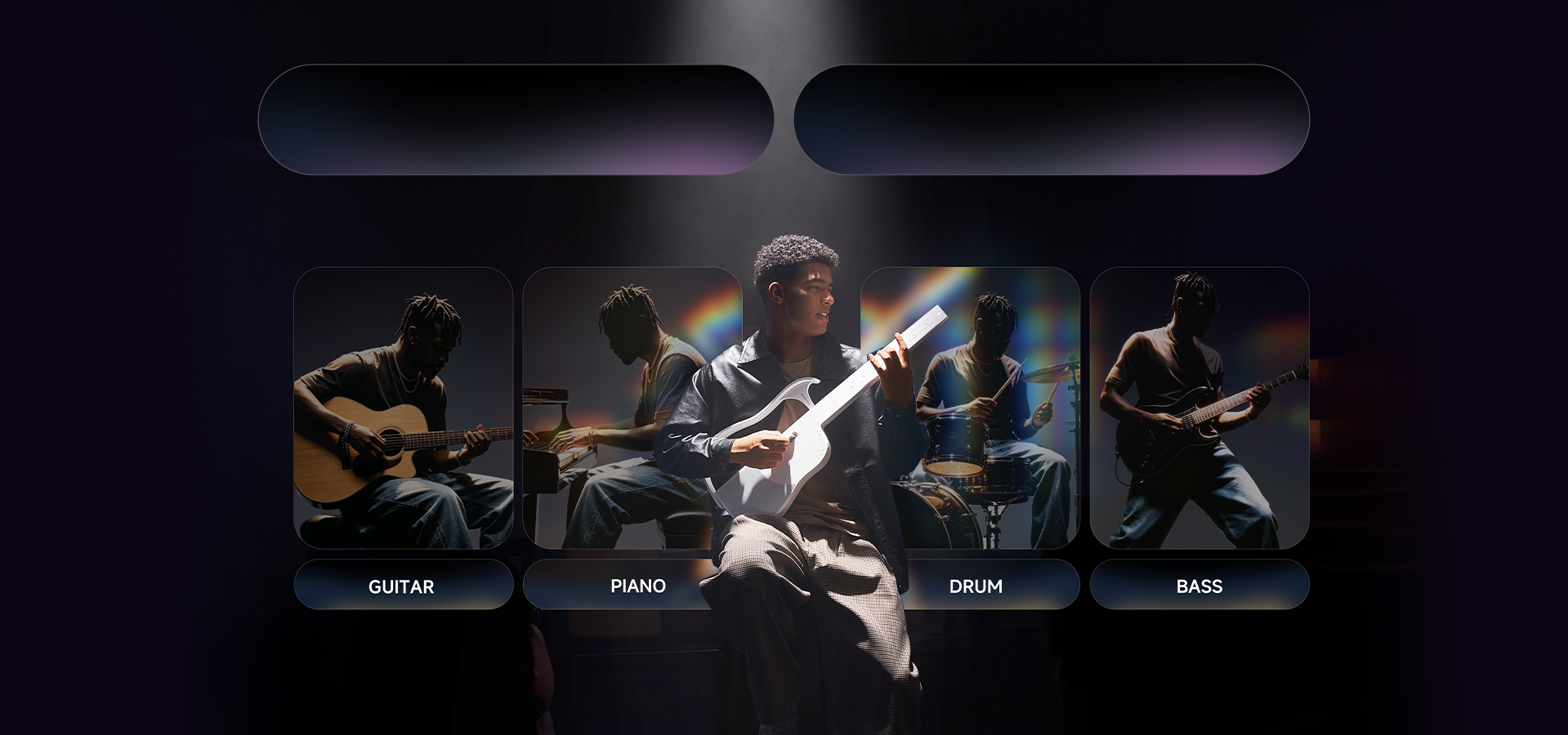 Four-track real-time backing accompaniment